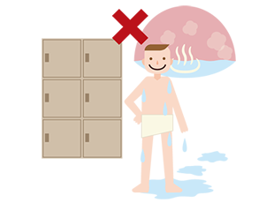 体をよく拭いてから脱衣場へ。